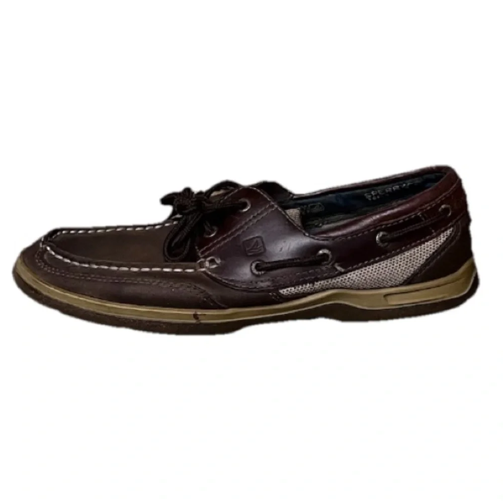 Sperry Top-Sider Brown Leather Boat Shoes Men’s 10.5M Classic Nautical Preppy